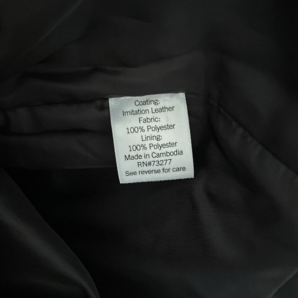 Nine West Vegan Leather Asymmetrical Zip Jacket - Picture 5 of 5